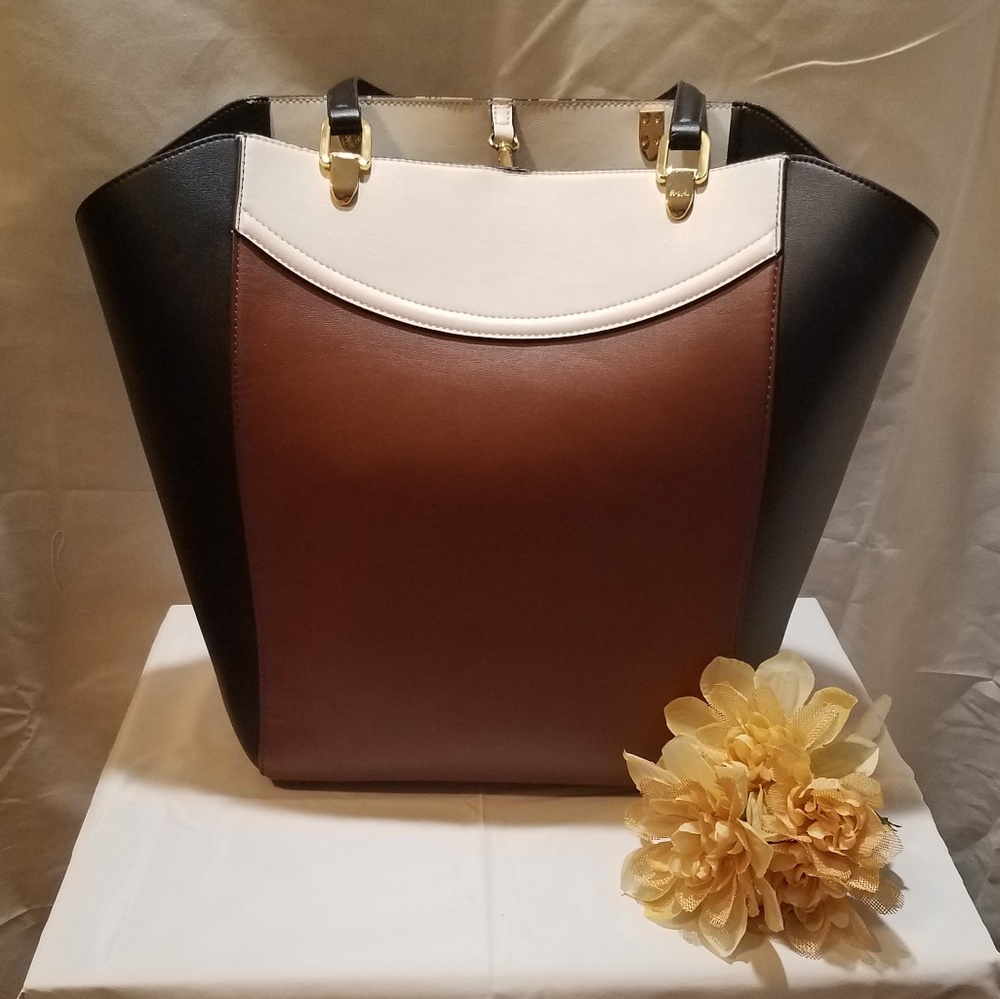 Tri-colored bucket tote Lauren by Ralph Lauren